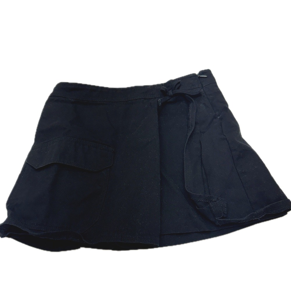 Zara Skort Girls 12-13 Black Goth Grunge Streetwear Cargo